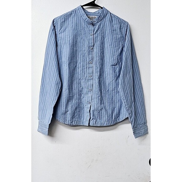 Columbia Tops - COLUMBIA Vertex Floral Embroidered Sriped Long Sleeve Button-Up Women Shirt (M)